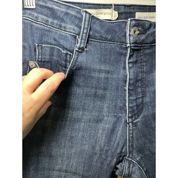 Pilcro and the Letterpress Anthro High Rise Denim Leggings Blue Jeans Women's 27 - Picture 3 of 13